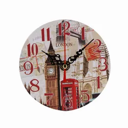 Wall Clocks Vintage Style Non-ticking Silent Antique Wood Clock For Home Kitchen Office Decoration Fashion DesignWallWall