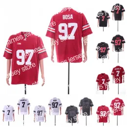 Джеймс 2019 NCAA OHIO State Buckeyes 7 Dwayne Haskins Jr 97 Joey Bosa College Football Jerseys Stiched