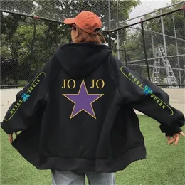 Men's Hoodies Sweatshirts Jojo's Bizarre Adventure Stone Ocean Printing Hoodie Loose Unisex Anime Style Hoodie Autumn Spring Top 220826