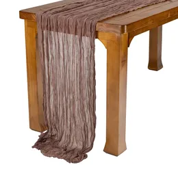 90x300cm Dinning table Runner decoration rust table cloth wedding decoration cotton gauze