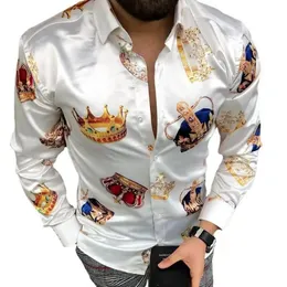 New Letter Printing Shirt Summer Slim Fit Men's Fashion Long Sleeve Hawaii Casual Shirts Male Clothing A01