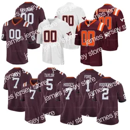 Fotbollströjor Custom Virginia Tech Hokies Fotbollströja Bucky Hodges Michael Vick Hendon Hooker Ryan Willis Damon Hazelton sydd valfritt namnnummer