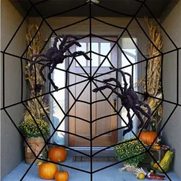 Other Festive Party Supplies Stretchy Spiderweb Artificial Spider Halloween Cobweb Terror Decoration Bar Haunted House Spiders Web Home Decor 220826