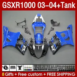 OEM Zbiornik Fairings dla Suzuki GSXR-1000 K 3 GSX R1000 GSXR 1000 CC 03-04 Body 147NO.26 1000cc GSXR1000 K3 03 04 GSX-R1000 2003 2004 Wtryskowe Former Fairing Kit Factory Kit Favery Ket