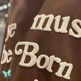 Mens Hoodies Sweatshirts Brown Foam Ye Must Be Born Again Fleece