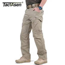Calças masculinas tacvasen ix9 city city masculas táticas multi -bolsos de carga combatbat algodão calça swat exército de calça casual Hike 220827