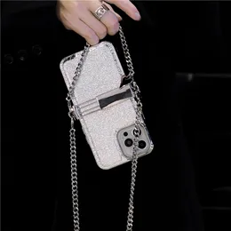 Universal Necklace Plating Clip Cases for iPhone Samsung Huawei Nokia Google Xiaomi Redmi LG Sony Cellphone Crossbody Chain Phone Holder