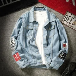 Men's Jackets Top 2022 Quality Denim Men Cowboy Slim Fit Bomber Jacket Men's Jean Hip Hop Print Coats 3XL Chaqueta Hombre