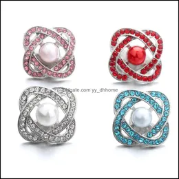 Components Snap Button Jewelry Colorf Rhinestone 18Mm Metal Snaps Buttons Fit Bracelet Bangle Noosa Ze0032 Drop Delivery 2021 Findings Dh4Yb