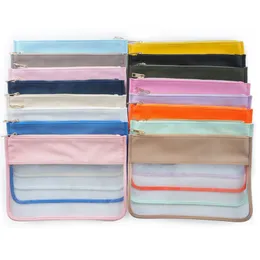 Cosmetic Bags Cases Letter Patches Transparent PVC Clear Travel Make up Pouches Snacks Organizer Factory Direct Sell 220827