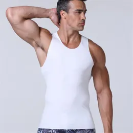 Męskie topy czołgowe Summer Top Men Chleba bez swobodnego solidnego tanku dla męskiej mody singlet oddychający czarny biały niebieski l-xxxl