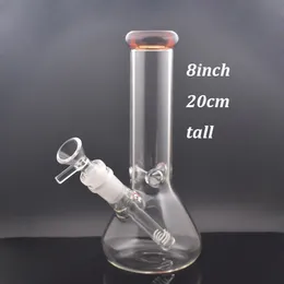 Pipa da fumo da 14 mm Beaker Bong Narghilè con tubo per bruciatore a nafta downstem Recycler 8 pollici Ice Cather Dab Rig dhl gratuito