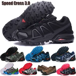 Mens Running Shoes Salomon Speed cross 3 CS SpeedCross 3s runner III Green Black Trainers women Sports Sneakers 36 48