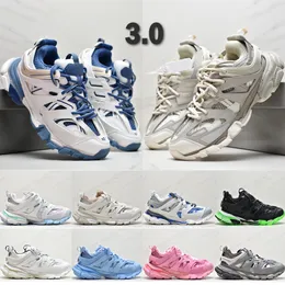Eccellenti sneaker designer di lusso retr￲ traccia 3 3.0 Sneaker bianche triple bianche in pelle trasparente da uomo piattaforma da donna piattaforma casual scarpe da ginnastica casual