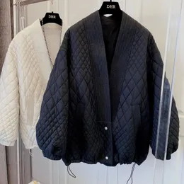 Kadın Ceketleri Koreli Gevşek Kazip Klasik Retro Lingge Hafif Pamuk Elbise Sonbahar ve Kış Pamuklu Ceket Kadın 220827