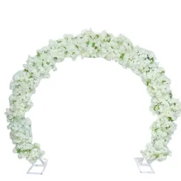 تخصيص أشكال مختلفة زخرفة الزفاف أزهار الكرز الأبيض باب القوس لطريق خلفية الطرف المستشهد بالدعائم