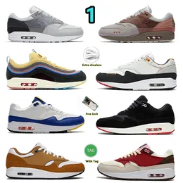 Mens Womens Runnings Shoes 1 Bred Curry Bacon London Amsterdam Sean Wotherspoon 함께 함께 연극 Windbreaker Outdoor Shoe
