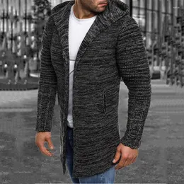 Męskie swetry E-Baihui Sweater Groundsize High Street Solid Knitted Knift Cardigan z kieszeniami swobodne szczupłe bluzy wiatraka