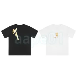 Летняя футболка с коротким рукавом, мужские желтые футболки со скелетом, мужская уличная одежда в стиле хип-хоп, размер S-XL