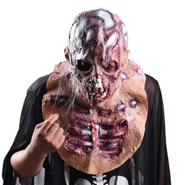 Party Masks Realistic Latex Party Mask Scary Skull Mask Full Head Halloween Masks Horror Cosplay Halloween Horror Zombie Face Skull Mask 220827