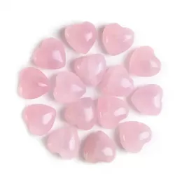 Arti e Mestieri Healing Crystal Natural Rose Quartz Love Heart Stone Chakra Reiki B0826