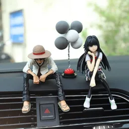 Interi￶rdekorationer bil Lu Feixue ￤r en handgjord modell Creative Cute One Piece Center Console Decoration Doll