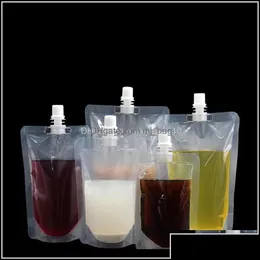 Packing Bags 100Ml 200Ml 250Ml 300Ml 380Ml 500Ml Empty Standup Plastic Drink Packaging Bag Spout Pouch For Beverage Liquid Juice Milk Dhmzw