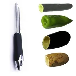 Other Kitchen Storage Home Portable Chili Pepper Corer Stainless Steel Zucchini Courgette Cucumber Corers Special Kitchen Gadgets with Serrated Edg 220827