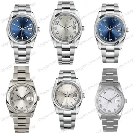 Relógios de fábrica asiática de alta qualidade 2813 Relógios masculinos de mecânicos automáticos 116200 36mm Blue Dial 116200- PRATA MULHERM PARA ATENÇÃO INONIGILENTE AÇO SAPPHIRE GLAT