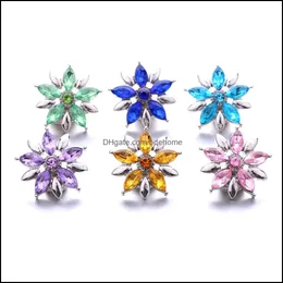 Clasps السنانير بالجملة Sier Color Rhinestone Ginger Snap Snap نتائج مجوهر