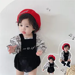 Clothing Sets Teenmiro 2Pcs Born Baby Girl Jumpsuit Children Kids Infant Toddler Boys Long Sleeve Cartoon Printed Shirt Suspender Overalls