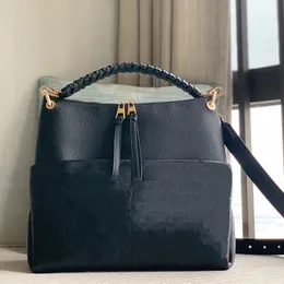 TOTES HH Maida BeauBourg Hobo Desinger Bag Women Lady Canvas منقوش من جلد العجل الأصلي مضغوطًا على حقيبة يد محفظة على الكتف الحزام.