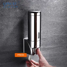 Dispensador de sabão líquido Dispensador de sabão Montagem de parede banheiro el shampoo loção líquido aço inoxidável 220827