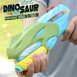 Gun Toys Leistungsstarker Wasser-Dinosaurier-Blaster mit großer Kapazität und langem Schießstand für Kinder im Sommer im Freien für Jungen 220826