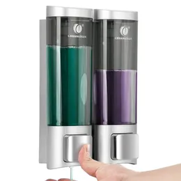 Liquid Soap Dispenser Manual Soap Dispenser Pump Liquid Soap Dispensers Wall-mounted 1/2/3x200ml Chamber Bathroom Lotion Shampoo Box Shower Container 220827