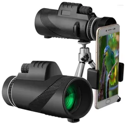 Teleskop -Ferngl￤ser 1PCS Professional 40x60 Zoom optische HD -Objektivmonokularstativclip f￼r Smartphone US Mobile Accessoires