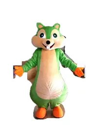 Vendita diretta in fabbrica Costume da mascotte scoiattolo verde per adulti Costume scoiattolo costume animale in vendita