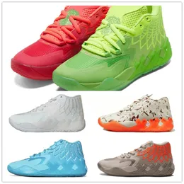 MB.01 Men basketskor Rick och Morty till salu Top Quality Buzz City Black Blast Queen CityS Rock Ridge Red Not From Here Sport Sneakers Storlek 40-46