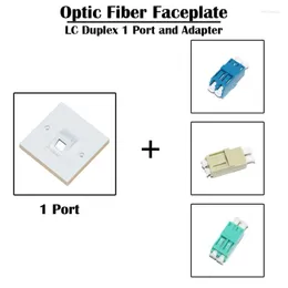 Apparecchiatura in fibra ottica 10 pezzi 1 porta LC Faceplate Duplex FTTH FTTD Networking Adattatore UPC/APC Ethernet SM Single Mode MM Multi