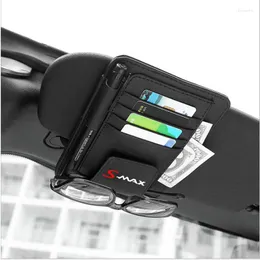 سيارات منظمات Car Leather Card Card Card Storage Sun Tool Bage Bag Pens حامل نظارات Smax