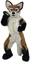 Plush Brown Fox Dog Mascot Costume Cute Unisex Animal Cartoon Character Clothes Adults