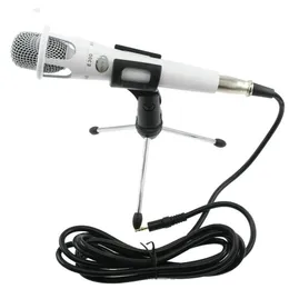 Neuer E300 -Kondensator -Handheld -Mikrofon XLR Professional Large Membran Mikrofon mit Stand f￼r Computer Studio Vokalaufnahme Karaoke1815