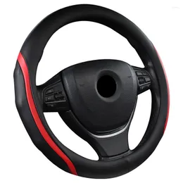 Steering Wheel Covers Car Cover Fit Most Auto For 37 - 38 CM 14.5"-15" Four Seasons Universal Leather Three-Dimensional Non-Slip