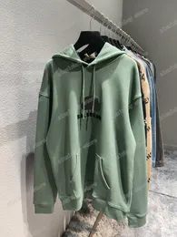 xinxinbuy erkekler tasarımcı sweatshirtler yok edilmiş mektup paris mandal baskısı paris kazak kemeri kadınlar sarı yeşil gri siyah xs-l