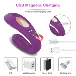 Helkroppsmassager sexleksaker masager leksak leksak massager tr￥dl￶s vibrator vuxna f￶r par USB laddningsbar dildo silikonstimulator g spot dubbla vibratorer 00 miljarder
