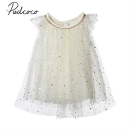 Nuevo vestido de princesa verano nuevo niños niños para niños tutu tul tulule lente estrella formal fifon fiesta de fiesta 1-6t2767