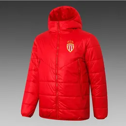 Associação Sportive de Mônaco Clube de Futebol Masculino Down Down Parkas Soccer Jacket Casaco de inverno Casaco de inverno Futebol de futebol de futebol ao ar livre Logo