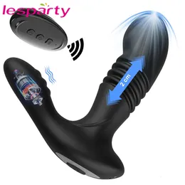 Articoli di bellezza Doppi motori Telescopico Massaggiatore prostatico Plug anale Vibratore Dildo per donne Butt Giocattoli sexy per adulti Uomini Gay Coppie