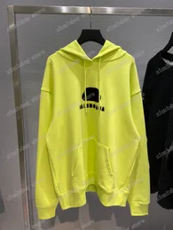 xinxinbuy erkekler tasarımcı hoodies yok edilmiş mektup paris mandal paris pamuk kazak kadın sarı yeşil beyaz siyah mor xs-l