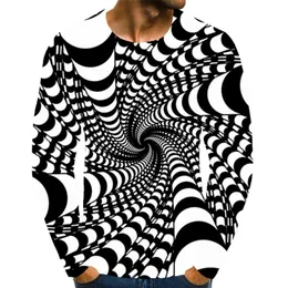 Men's T-Shirts summer hip-hop men's 3D T-shirt cartoon printing three-dimensional pattern long-sleeved casual fashion sports 220920